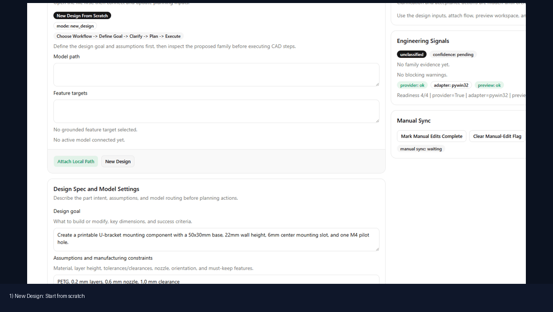 U-bracket UI prompt flow